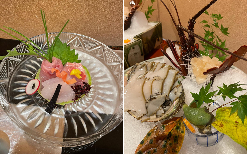 坐漁莊某日的和食生魚片