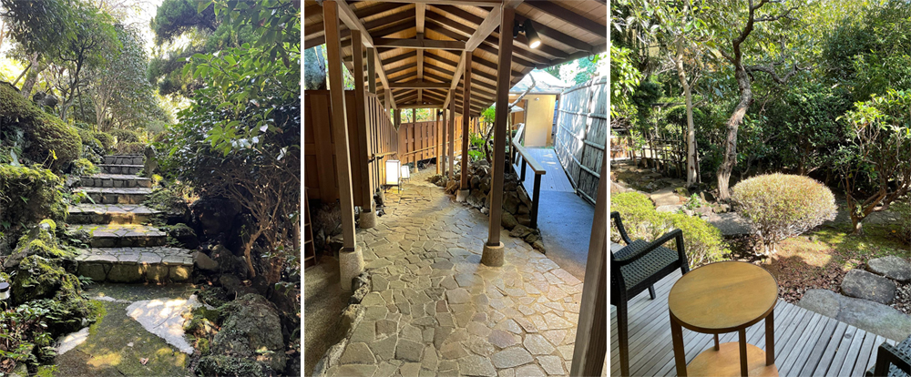 坐漁荘本館中庭