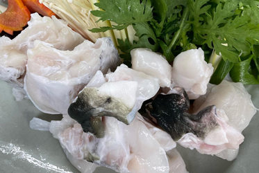 靜岡縣產的天然虎河豚套餐