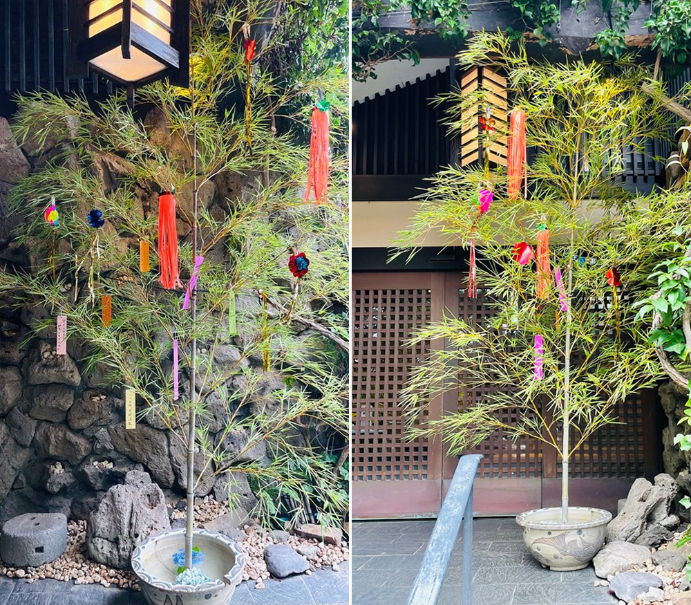 今年も玄関に笹を飾りました